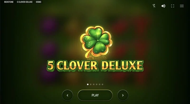5 Clover Deluxe - glavni meni